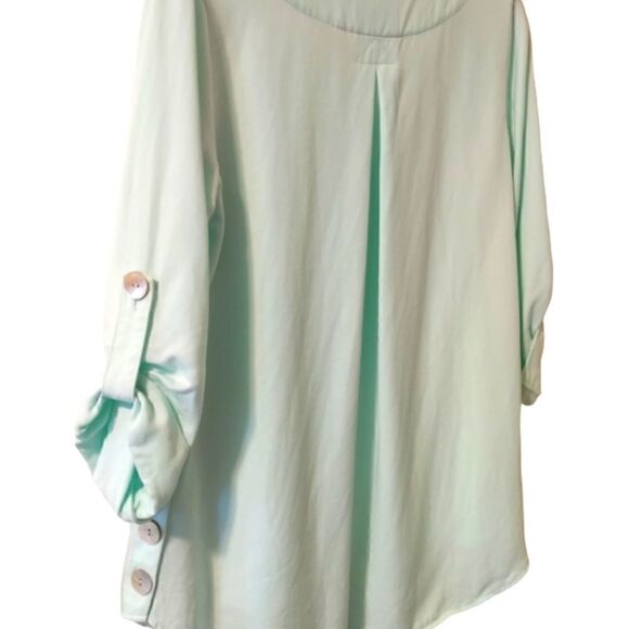 Soft Surroundings mint green tencel top tunic size S - Picture 4 of 9